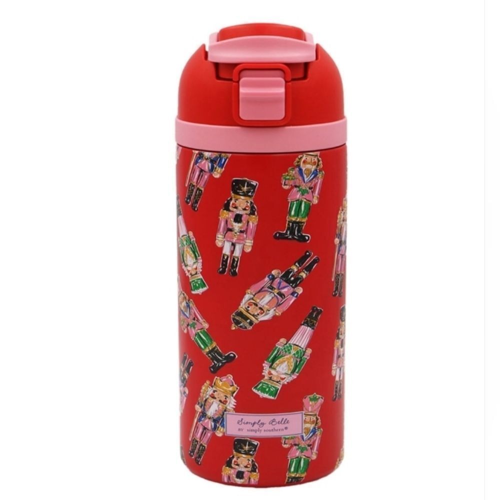 New Simply Belle Christmas Nutcracker Print Stainless Steel Bottle, 24 oz